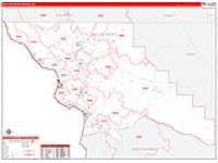 San Luis Obispo, Ca Carrier Route Wall Map
